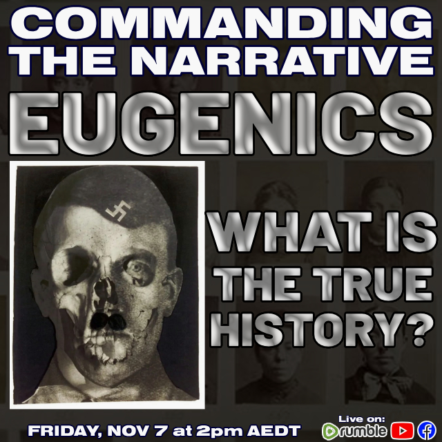 About to go LIVE at 2pm AEDT with Dr. Frank Salter of <a href="/Brit_Aus_Com/">British Australian Community</a>  to discuss the history of Eugenics

Live Streamed on:
facebook.com/CommandingTheN…
rumble.com/c/CommandingTh…
youtube.com/live/T_AbqzDl-…