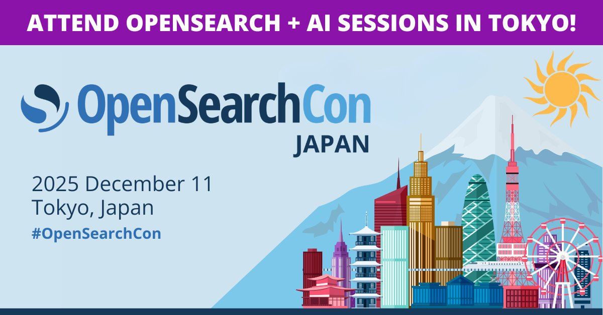 linuxfoundation's tweet image. #AI sessions take center stage at #OpenSearchCon Japan! Be there for talks from Forrester, AWS, Autodesk &amp;amp; more → AI Agents &amp;amp; MCP → Quantum-inspired search → Neural sparse techniques → LLM observability

Schedule: hubs.la/Q03RWmvz0
Register: hubs.la/Q03RWlbF0