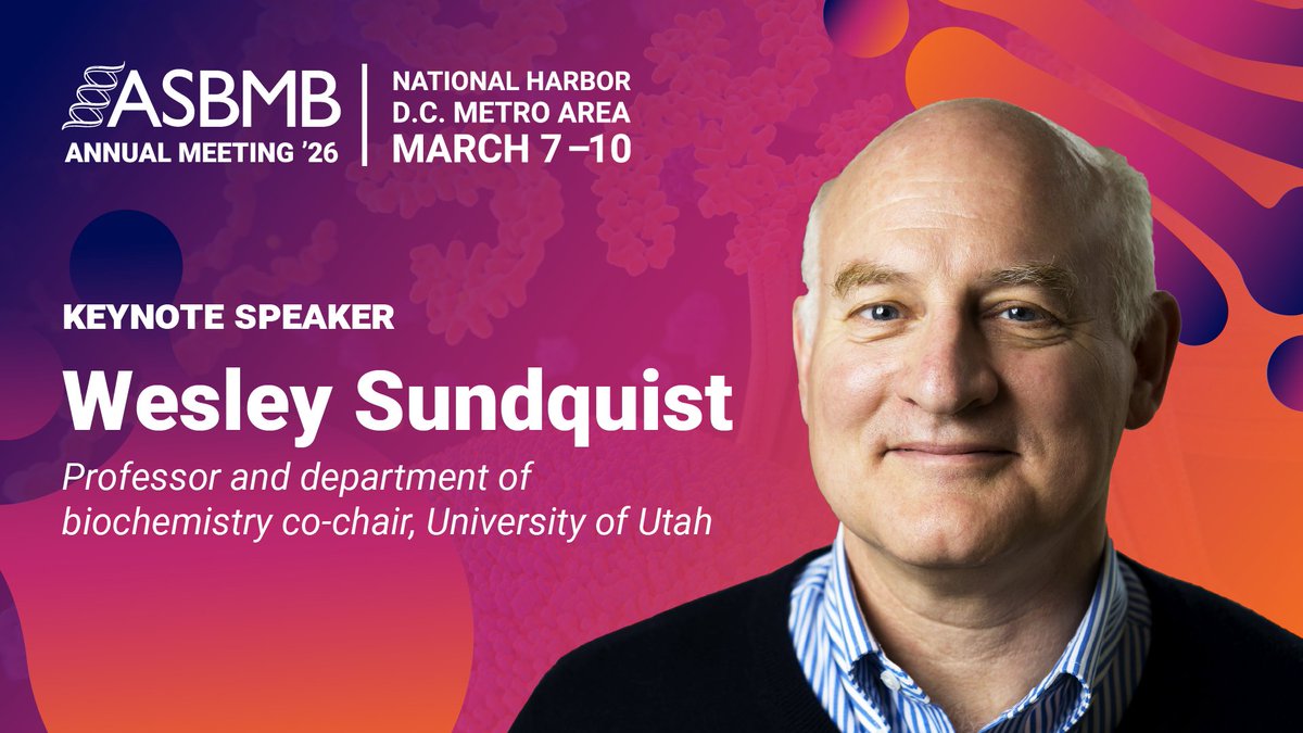 ASBMB's tweet image. #ASBMB26 keynote Wesley Sundquist’s research helped make Lenacapavir, a twice-yearly HIV prevention therapy, possible. Join him &amp;amp; other innovators at the 2026 ASBMB Annual Meeting! 

☑️Abstracts are due Nov. 17: asbmb.org/annual-meeting….
 #MakeItPossible