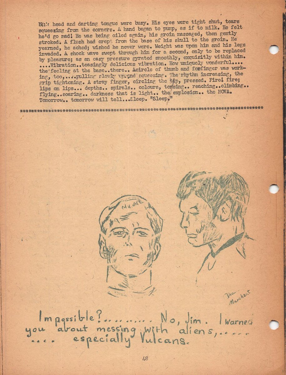 The children think the internet existed in 1966.

We are losing the ancient texts.

Kirk/Spock predates the Internet.

Learn history, respect your elders, &amp; reflect on why you feel comfortable sexually demeaning/policing women in early fandom just bc you don't like shipping.