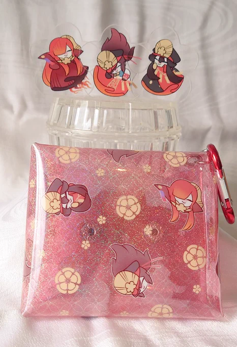 ポーチ入りミニアクスタセット揃いました今魔川セット、ノッブ種セットでの頒布になりますー! #ぐだ鯖プチオンリー作業進捗