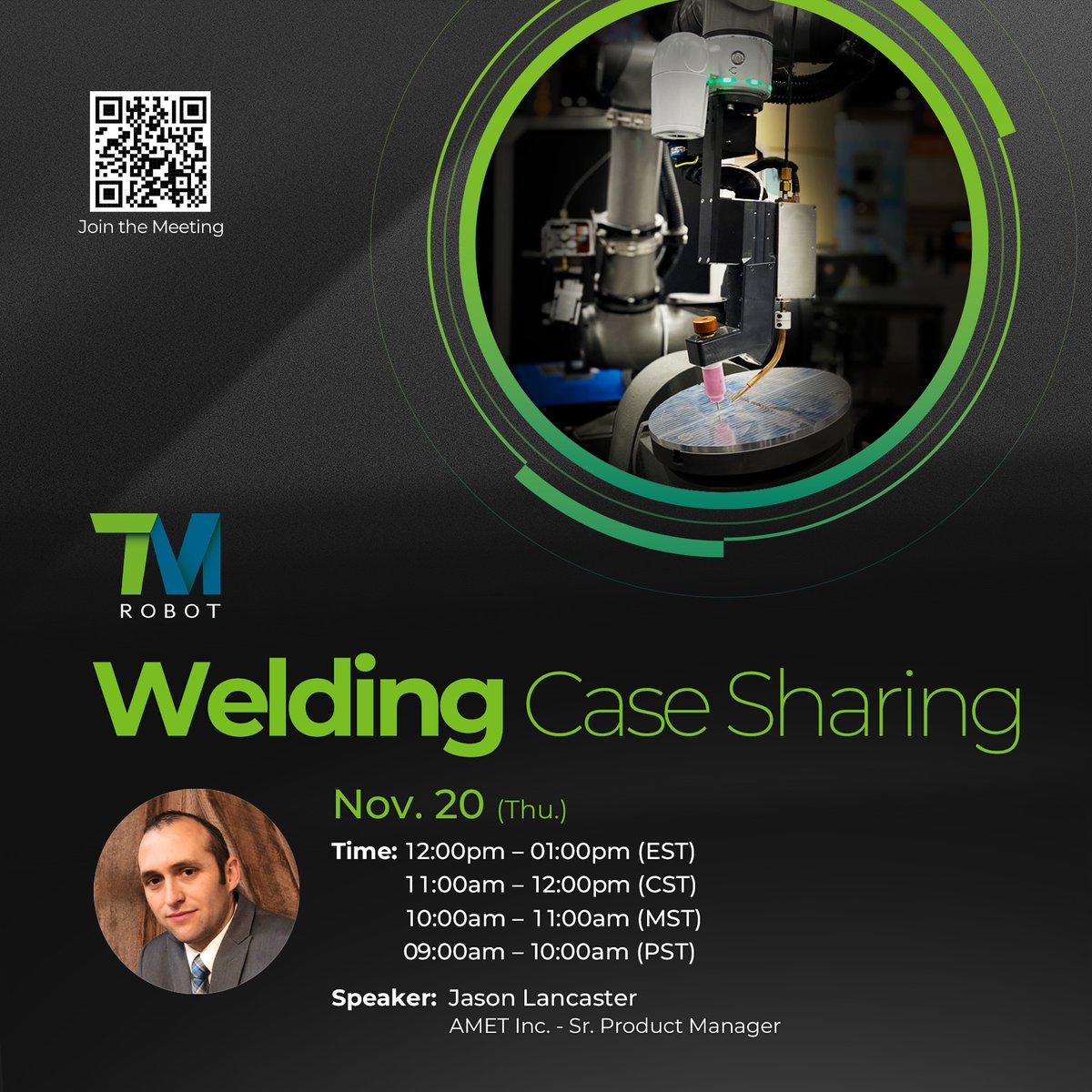 techmanrobot's tweet image. Register the webinar now to meet the expert Jason Lancaster from AMET to see what are those ready-to-go welding solutions can offer!
👉reurl.cc/qKdR6R

#automation #manufacturing #welding #TM #tmrobot #techmanrobot #AI #TMAICOBOT #cobot #webinar