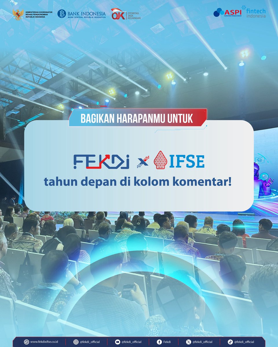 Fekdi_official's tweet photo. Sejak hadir pertama kali di 2021, FEKDI terus menghadirkan inovasi segar di dunia keuangan dan ekonomi digital Indonesia. 💡

Tahun ini, FEKDI x IFSE 2025 sukses memberikan banyak inspirasi dan pengalaman berkesan bagi #SobatDigitalist. https://t.co/nK6rW5PP3L