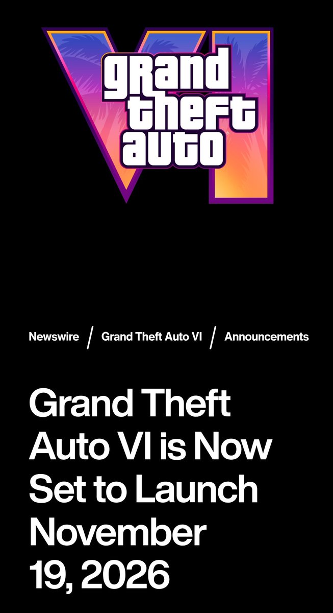 amitkanase22's tweet photo. GTA 6 delayed again #GTA6 https://t.co/5vbhxe4LEN
