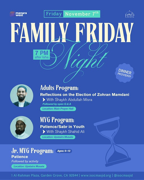 ISOCweb's tweet image. ISOC Weekly News 11/7/2025: Election of Zohran Mamdani, MYG Events, Thanksgiving Lunch - mailchi.mp/isocmasjid/iso…