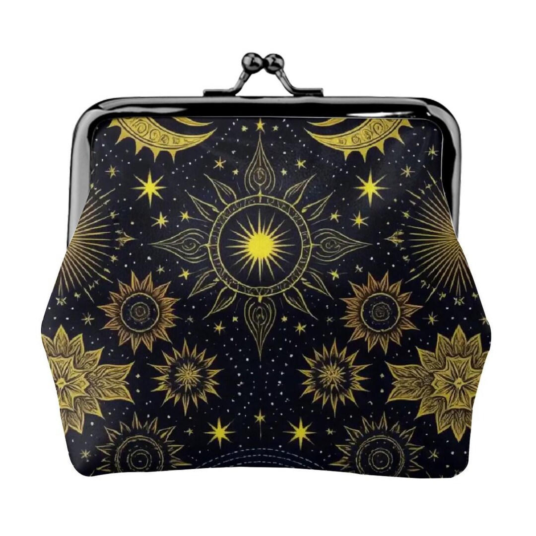 KylieYIAH's tweet image. Celestial Sun &amp;amp; Moon Coin Purse: Gothic Witchcore Kiss Lock Wallet by FreyjasAlchemy: 13.50 USD

✨ Bring a touch of celestial magic to your everyday essentials with this stunning Sun &amp;amp; Moon… dlvr.it/TP70cK #CelestialFashion #Witchcore #Astrology #CoinPurse #GothicStyle