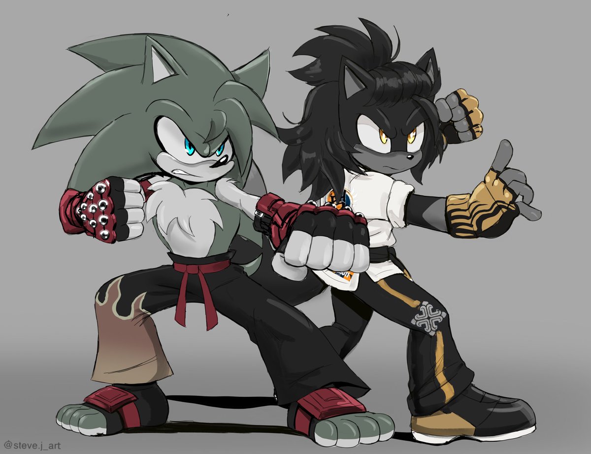 GET READY FOR THE NEXT BATTLE 🔥 
Cliff and Shin 🥊 a C0mm I did for  <a href="/CliffNoirX329/">CliffNoirX329</a> featuring <a href="/artypartii/">Arty◇</a> character dressed as Jin and Hwoarang #sonic #SonicTheHedegehog #fanart #illustration #sonicfanart #art #sonicoc #IDWSonic #TEKKEN8 #TEKKEN #drawing #sketch #anime #rkgk