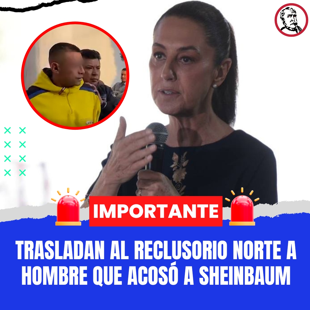 🚨#IMPORTANTE | Uriel Rivera Martínez, quien violentó a la Presidenta <a href="/Claudiashein/">Claudia Sheinbaum Pardo</a> y otras mujeres en las calles del Centro Histórico de la Ciudad de México, fue trasladado al Reclusorio Norte.

Tras cumplirse el plazo legal, el Ministerio Público de Fiscalía de Delitos Sexuales