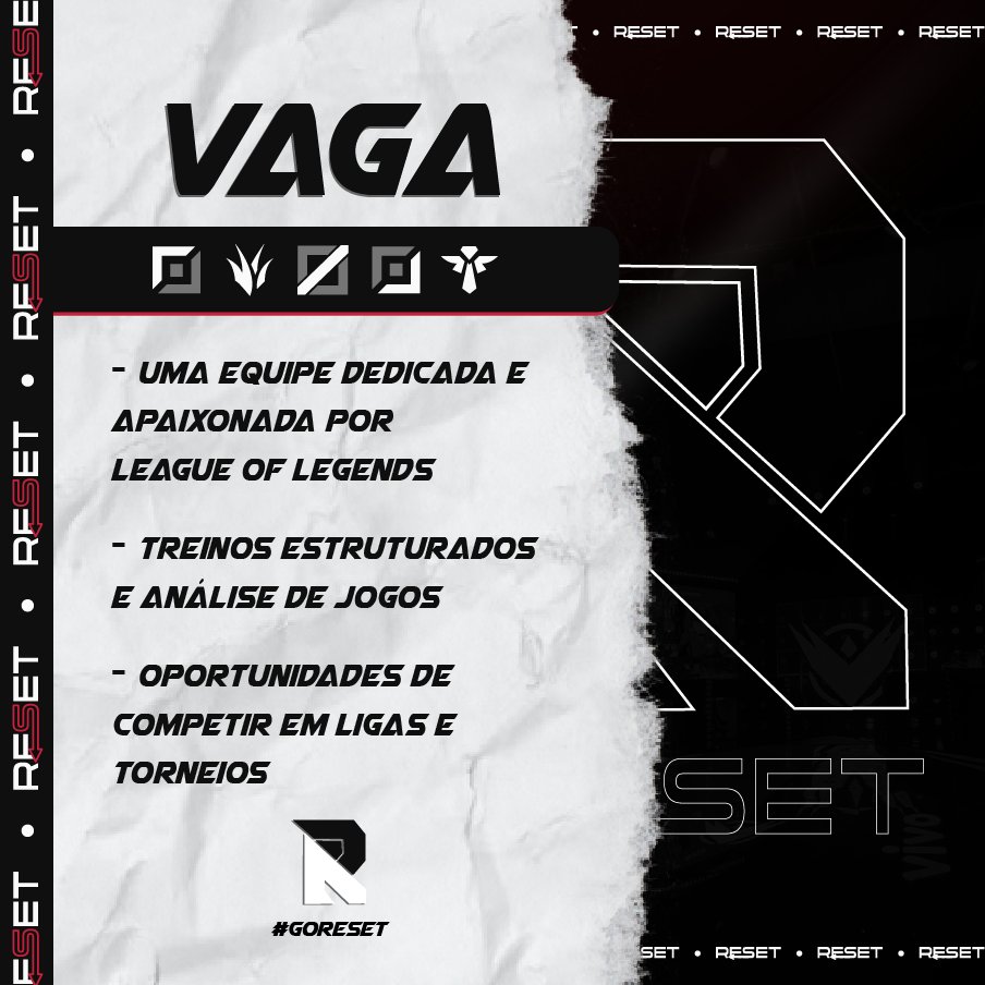 📷 Reset E-Sports 📷 A Reset E-Sports está iniciando no competitivo e busca jogadores para formar sua primeira line de League of Legends! 📷 Requisitos:  📷  Idade mínima: 17 anos 📷 Elo mínimo: Esmeralda
📷 Inscreva-se:  forms.gle/kxMPVGghrUgp6K…
<a href="/FAgencyTracker/">Free Agency Tracker</a>