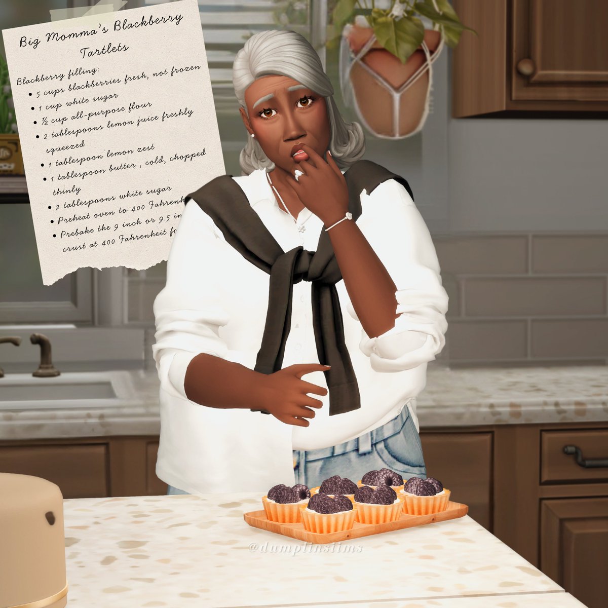 big momma's in the kitchen baking up some goodies 🤎 (she whipped out one of her good wigs too)