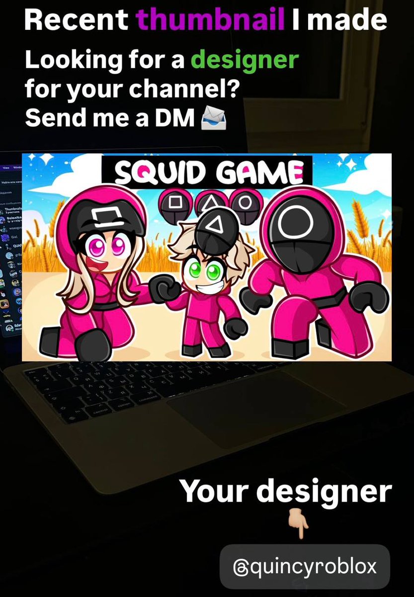 QuincRoblox's tweet image. Recent thumbnail I made

I&apos;m happy to inform you that I also have an Instagram account:

instagram.com/quincyvlaslav/

Subscribe, there&apos;s a lot of interesting stuff there 📈