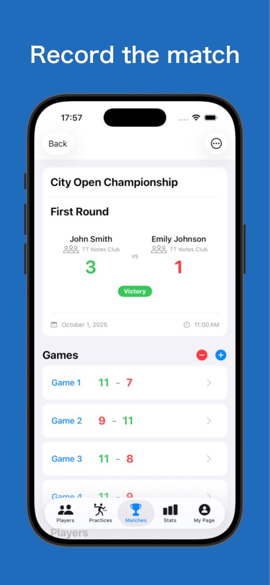 RallyNoteEN's tweet image. 🏓 Rally Note - Table Tennis notebook app

【Main Features】
👥 Player Management
🏃‍♂️ Practice · Practice Menu Registration
🏆 Match Records
📊 Match Statistics by Player

You can start for free!
Please like 👍 and retweet 🔁!

iOS Version
apps.apple.com/jp/app/rally-n…

#TableTennis