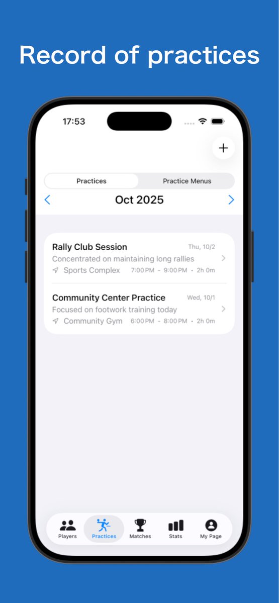 RallyNoteEN's tweet image. 🏓 Rally Note - Table Tennis notebook app

【Main Features】
👥 Player Management
🏃‍♂️ Practice · Practice Menu Registration
🏆 Match Records
📊 Match Statistics by Player

You can start for free!
Please like 👍 and retweet 🔁!

iOS Version
apps.apple.com/jp/app/rally-n…

#TableTennis