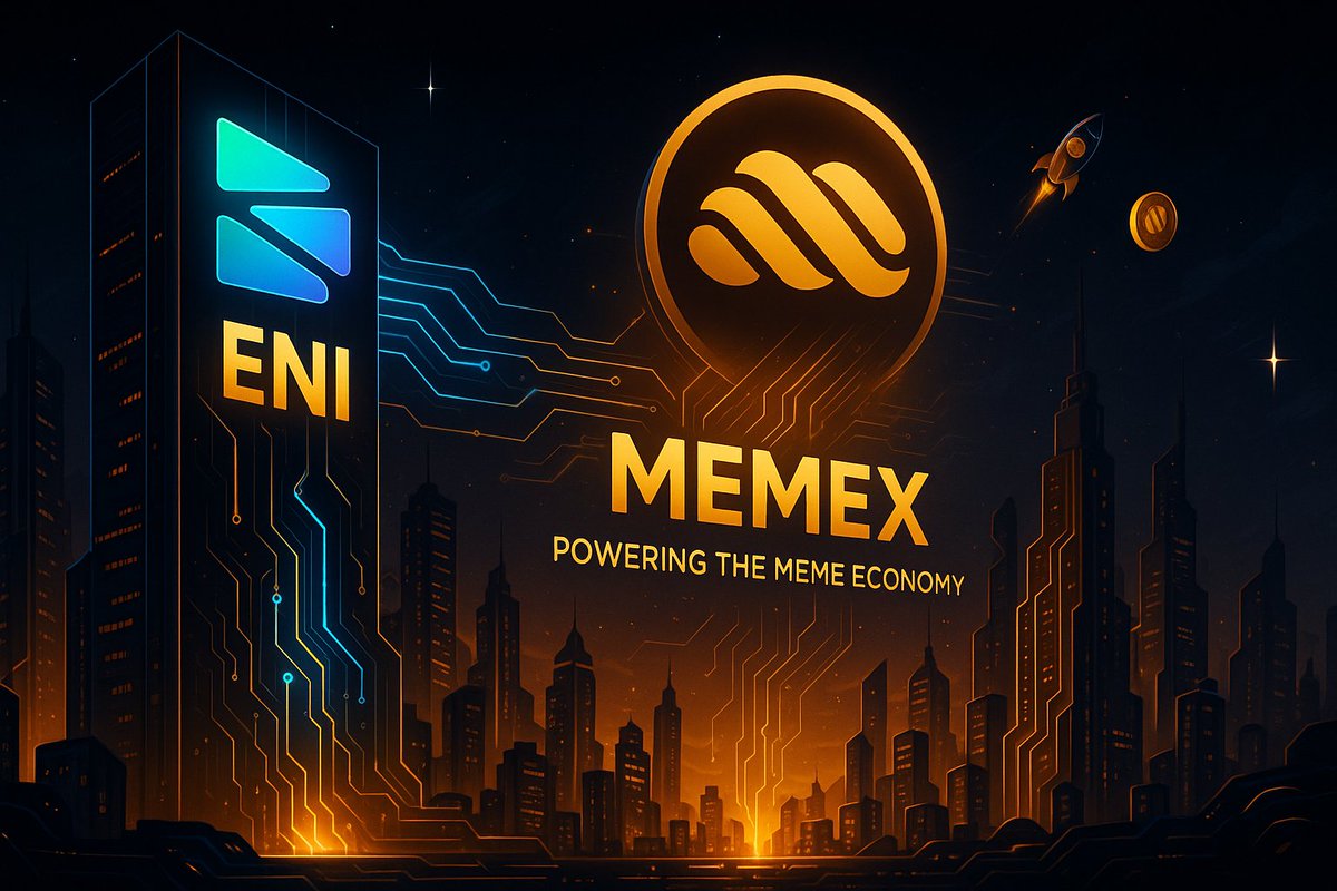 🚀ENI × MEMEX powering the next wave of the Meme Economy.
Gold meets blue. Blockchain meets culture.
The future of viral growth starts here. 🌐 #MEMEX #ENI #Web3