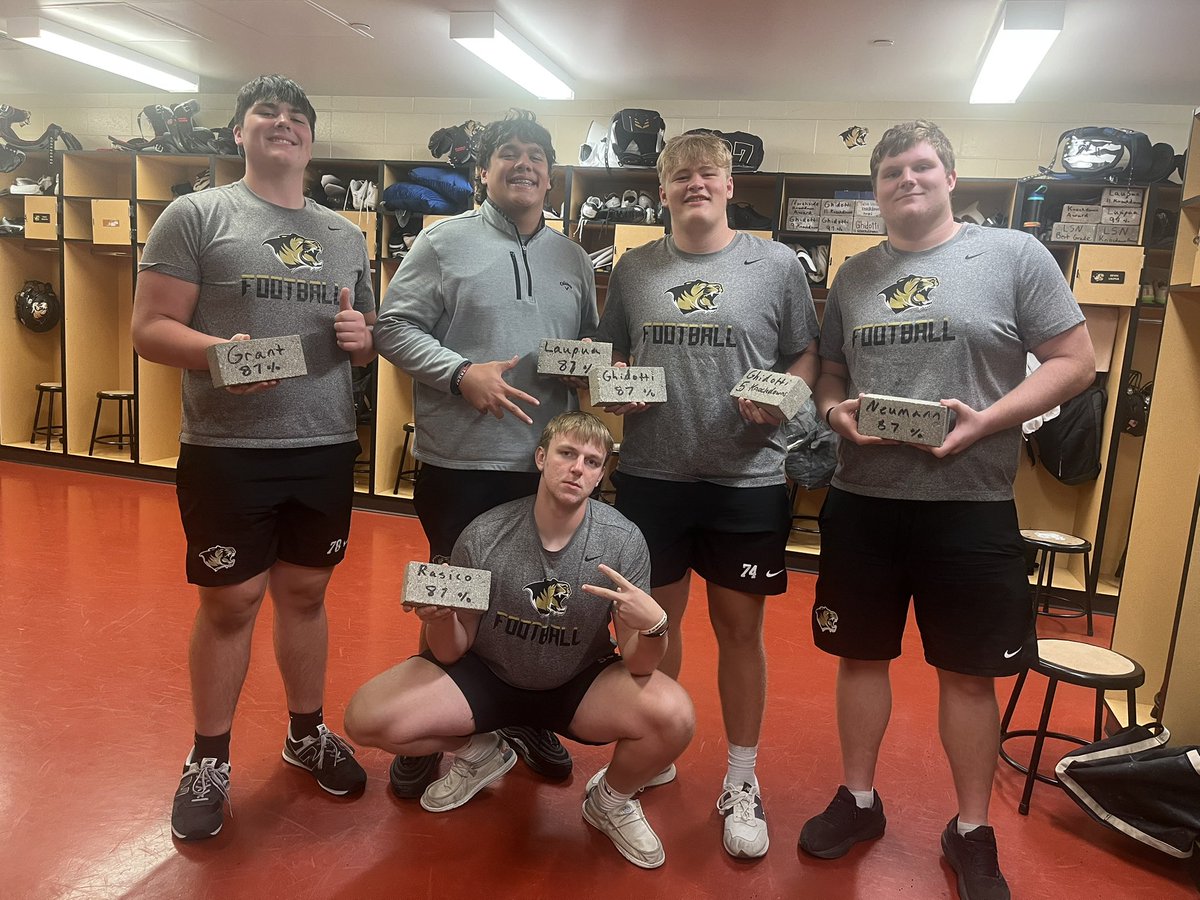 After a great week whole o-line tied for the grade award, but also came out with the knockdown brick this week! <a href="/CoachGrig_NCSA/">Coach Grignon</a> <a href="/CoachJGrant/">Jody Grant</a> <a href="/BvilleFB/">Bentonville Football</a>