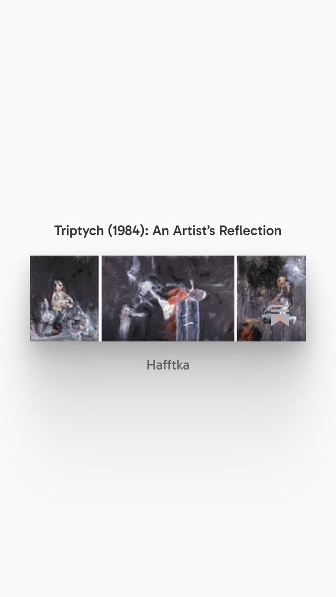 My painting “Triptych” is on display at The Museum of Fine Arts I wrote a short essay about the work link below ⬇️