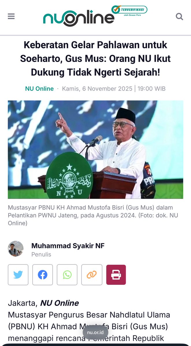 Sikap beliau ini mempunyai dasar yang kuat, setidaknya menyelamatkan NU dalam menjaga reputasi moralnya sebagai lembaga yang berdiri untuk keadilan dan inklusivitas, bukan sebagai alat legitimasi.
