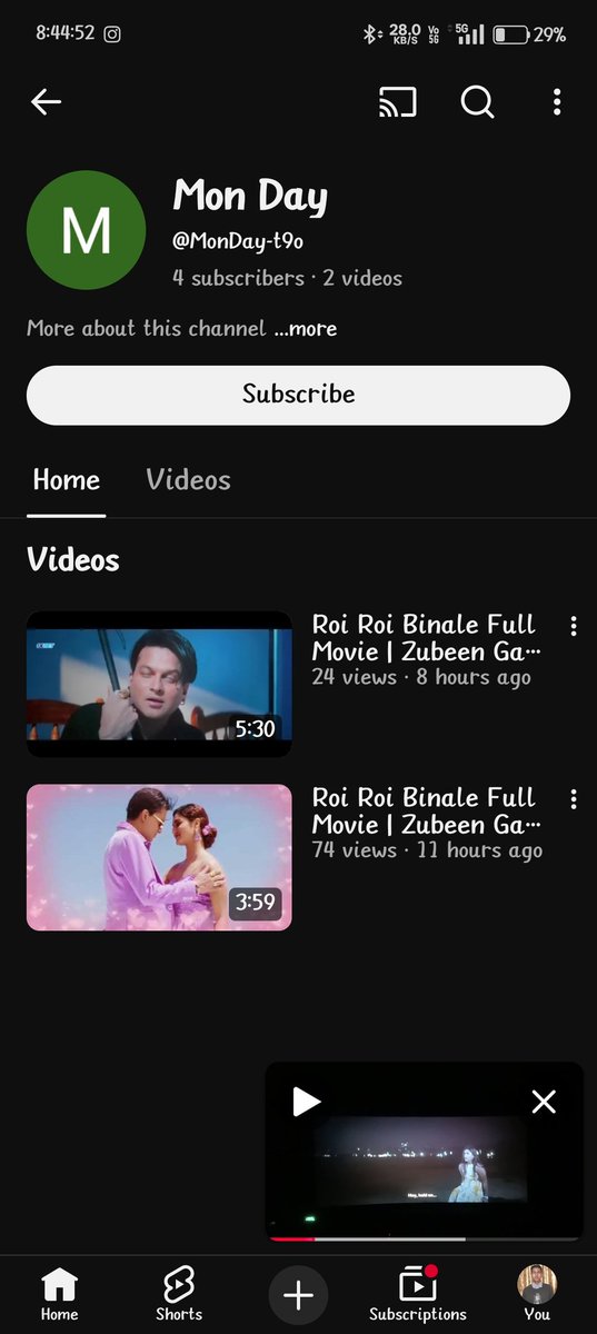 debarshisaikia7's tweet photo. Some people are recording Zubeen Da’s last film Roi Roi Binale inside theatres and uploading it on YouTube just to earn views and watch time.  this is a punishable offence! I request the #AssamPolice to take strict action and #YouTubeIndia to remove such videos immediately. https://t.co/vilF2e9o6e