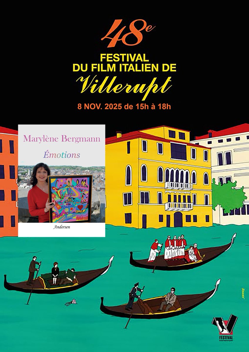 AndersenEdition's tweet image. Samedi 8 novembre | Rencontre | Marylène Bergmann dédicacera "Émotions" à l’hôtel de ville de Villerupt (54), en partenariat avec la librairie Idiesis, lors du Festival du Film Italien, de 15h à 18h.
#MarylèneBergmann #Émotions