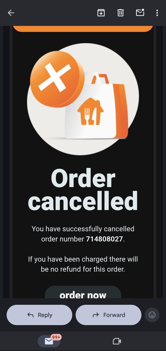 MsHeavenJDMyo's tweet photo. @JustEatUK cancelled an order as some items i need wearnt available and your not giving me a refund? Thats theft! I needed the cancelled item so ordered elsewhere now ive lost £20!!! https://t.co/hzdrBKpSwr