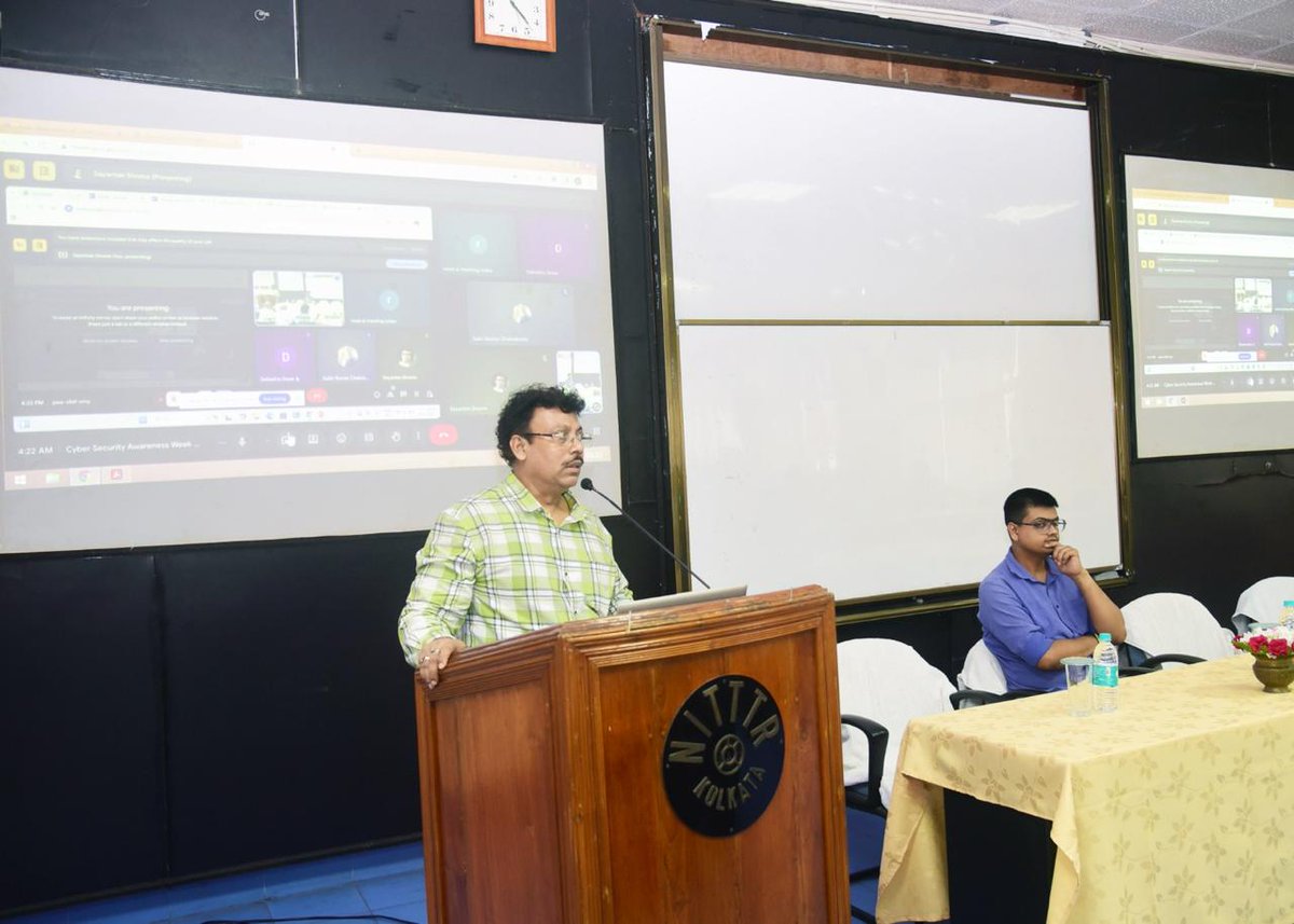 cscoe_wb's tweet image. As a part of #NCSAM 2025, Cyber awareness session taken at National Institute of Technical Teachers&apos; Training &amp;amp; Research (NITTTR), Kolkata on 30.10.2025. #CSCOE #CyberAwareness #CyberSecurity