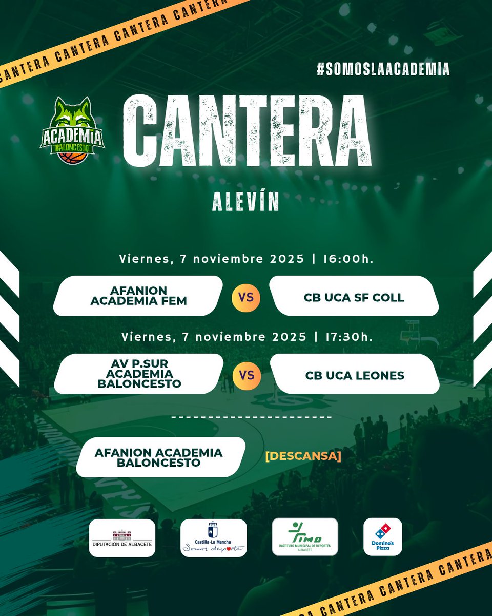 ¡Empiezan los juegos municipales del #imd_albacete!

Los linces alevines se estrenan 🐺💚

#SomosLaAcademia #VamosLinces