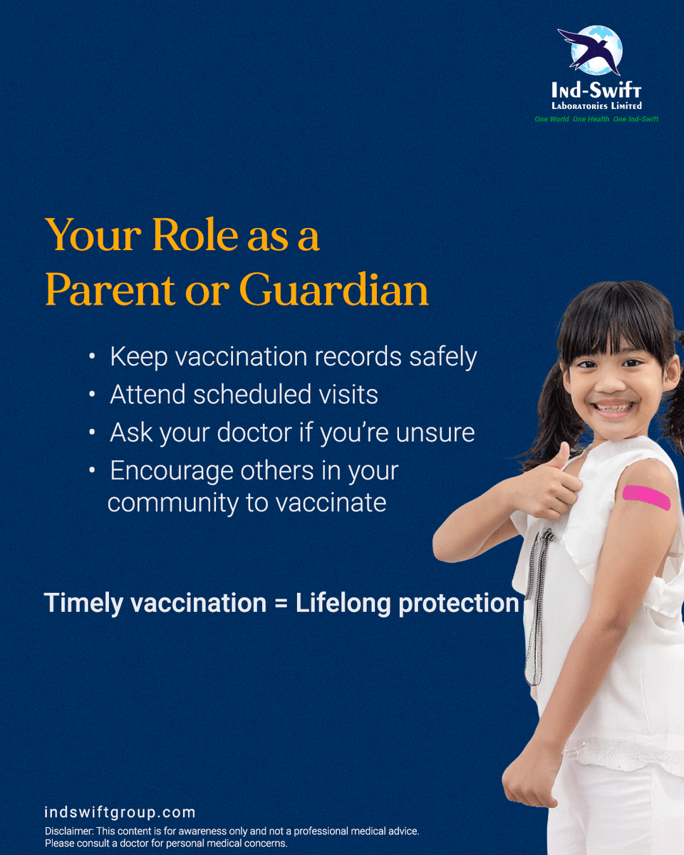indswiftlabs's tweet image. Vaccination is one of the most reliable ways to give children a strong, healthy start in life.

🌐 Visit us: indswiftgroup.com
📌 Follow us: Facebook | LinkedIn | Instagram

#ImmunisationAwareness #VaccinationSavesLives #IndSwiftGroup #IndSwiftLabs #OneWorldOneHealth