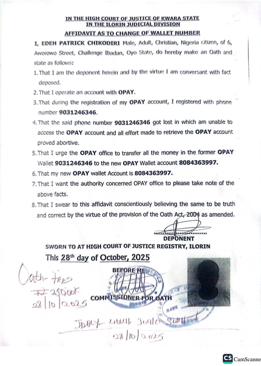 I Edeh Patrick Chikodiri... having done all the necessary requirements...I'm yet to receive alert on my earlier stated new opay wallet.... please act as a matter of urgency, thanks.