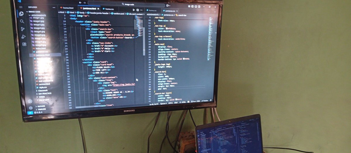 SirmonyD001's tweet image. As per say I no get large screen
I don go buy hdmi for my tv🤗😂😂
We no know wetin God fit do sha💙🫂
Gmgm
Day 5 of learning JavaScript loading soon💻👀👀🥂
#JavascriptDevelopers #FullStackDeveloper #WebDevelopment #mernstackdevelopers