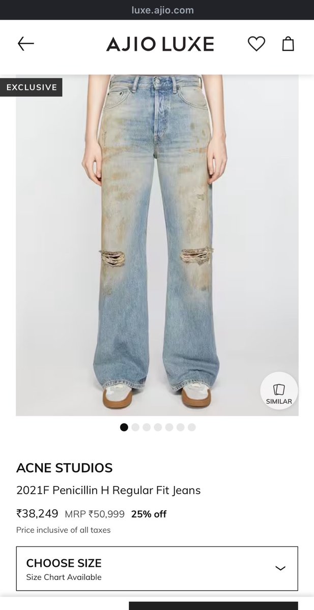 I wouldn’t even take these jeans home for free, let alone for 38k 😭
