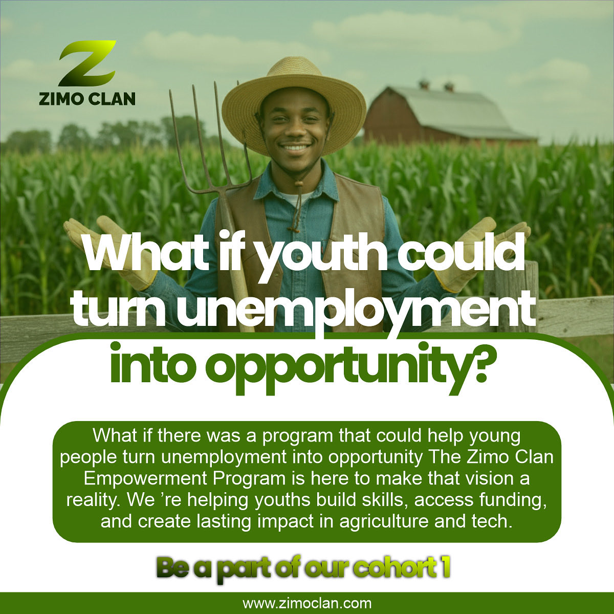 zimoclan's tweet photo. Be a part of cohort 1👨💻🌾
We are still accepting people for our training on agrepreurship🌾
Kindly tap on link in comments to join our wait-list.
#agrepreneur #virtualfarming #digitalfarming #web3 #empowermentprogram https://t.co/jvZWerLQSN