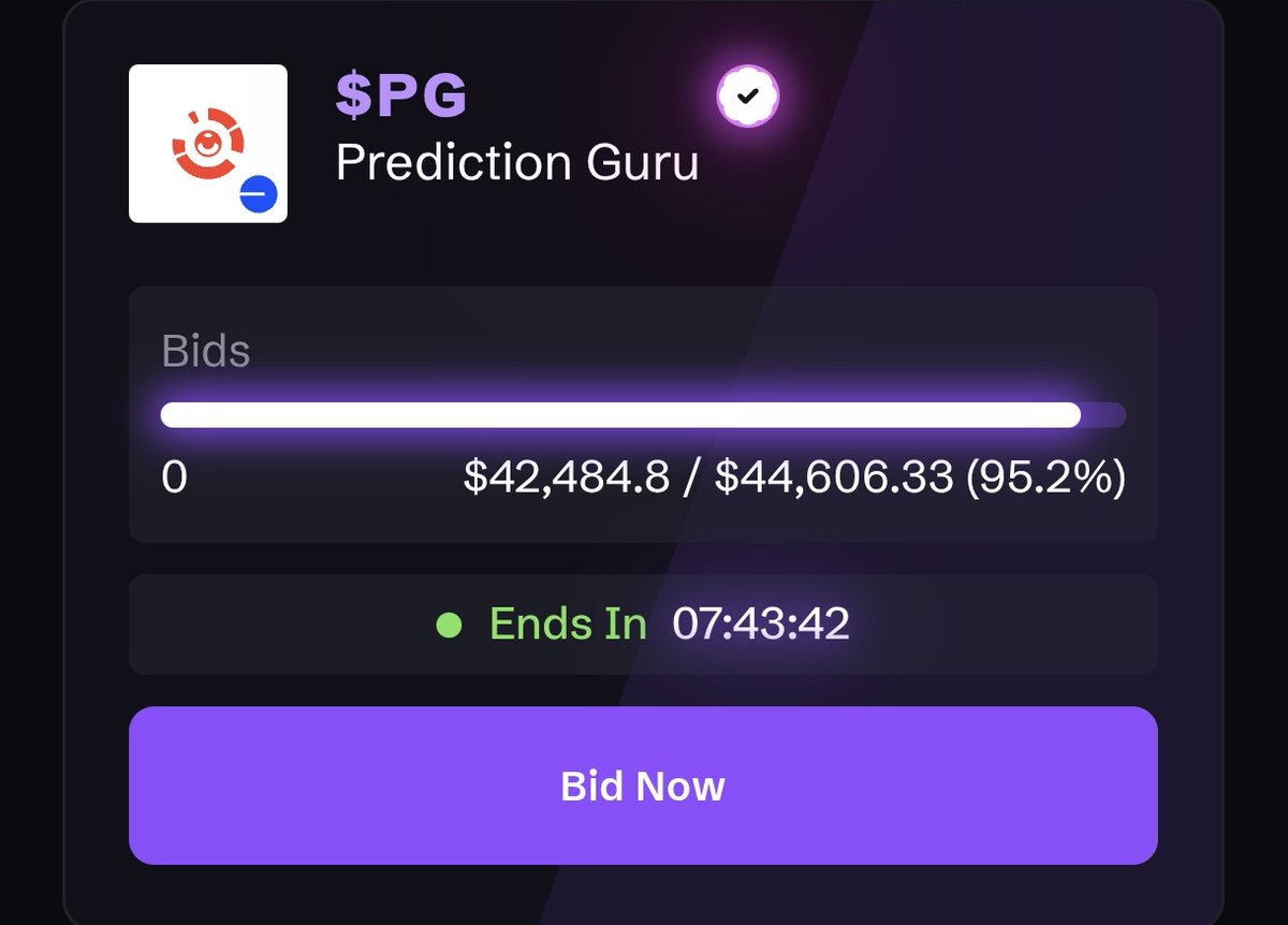 Almost there!!

$PG Presale will get filled in a while.

But that's not the reason for this post.

<a href="/zero_chance009/">_zerozero</a> just proved to the community that anyone can successfully launch an agent on <a href="/CreatorBid/">Creator.Bid</a> provided you,

> Ship a good product
> Engage with Community and keep them