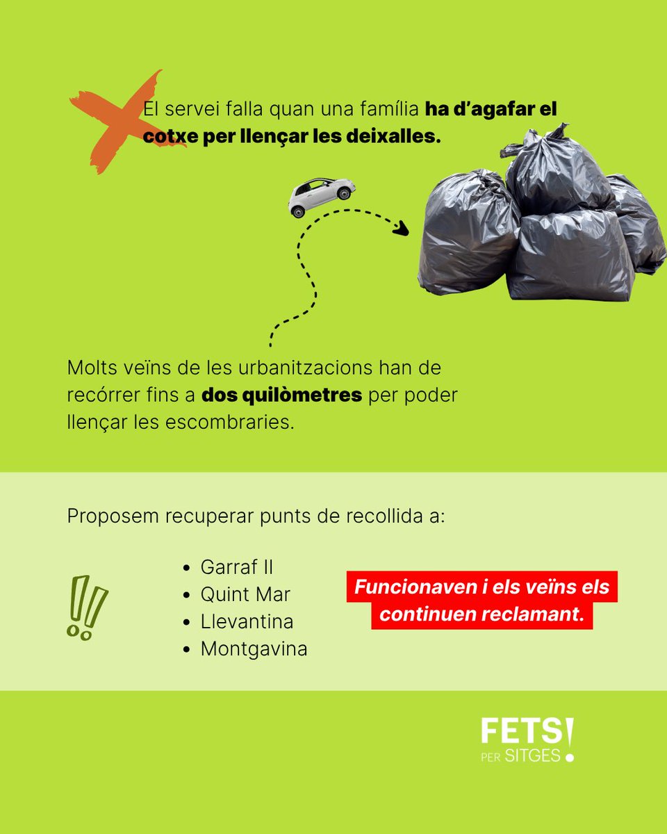A Fets per Sitges defensem una planificació territorial justa i equilibrada.

No parlem només de contenidors, sinó de dret d’accés a un servei bàsic i d’igualtat territorial.

@ajsitges