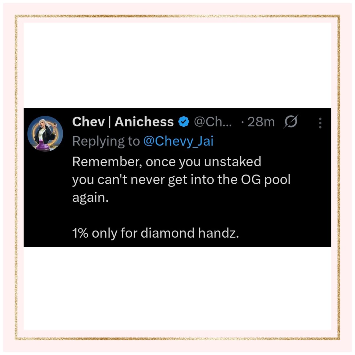 Günaydın arkadaşlar . Anichess tokene sayılı günler kala önemli detaylar
✅️TGE- de tokenleri "staked" şeklinde alacağız. 
✅️Claim ve Stake işlemleri Abstract ağında olacak.
✅️Trade etmek isteyenler Aerodrome platformunu kullanarak hem abs-base köprü işlemi hem de trade