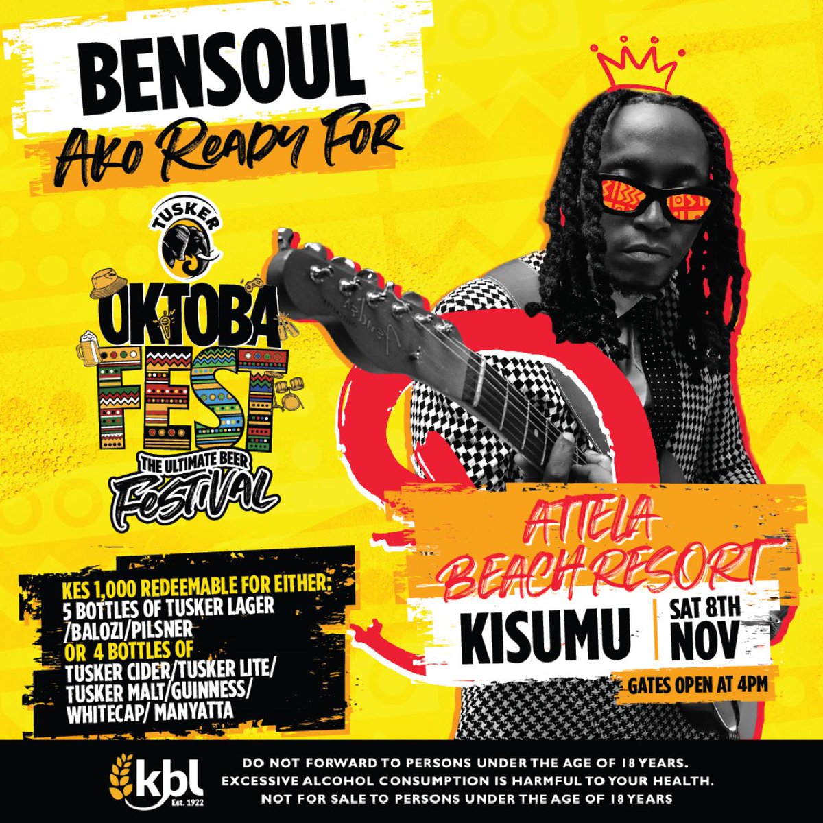NBOLifestyle's tweet image. Kisumu hosts the @TuskerLager #Oktobafest grand finale this weekend at Attela Beach Resort. After stops across Kenya, it ends by the lake with live acts, DJs, and local brews celebrating beer, music, and community #HowWeDo #KenyaMilele
nairobilifestyle.co.ke/tusker-oktobaf…