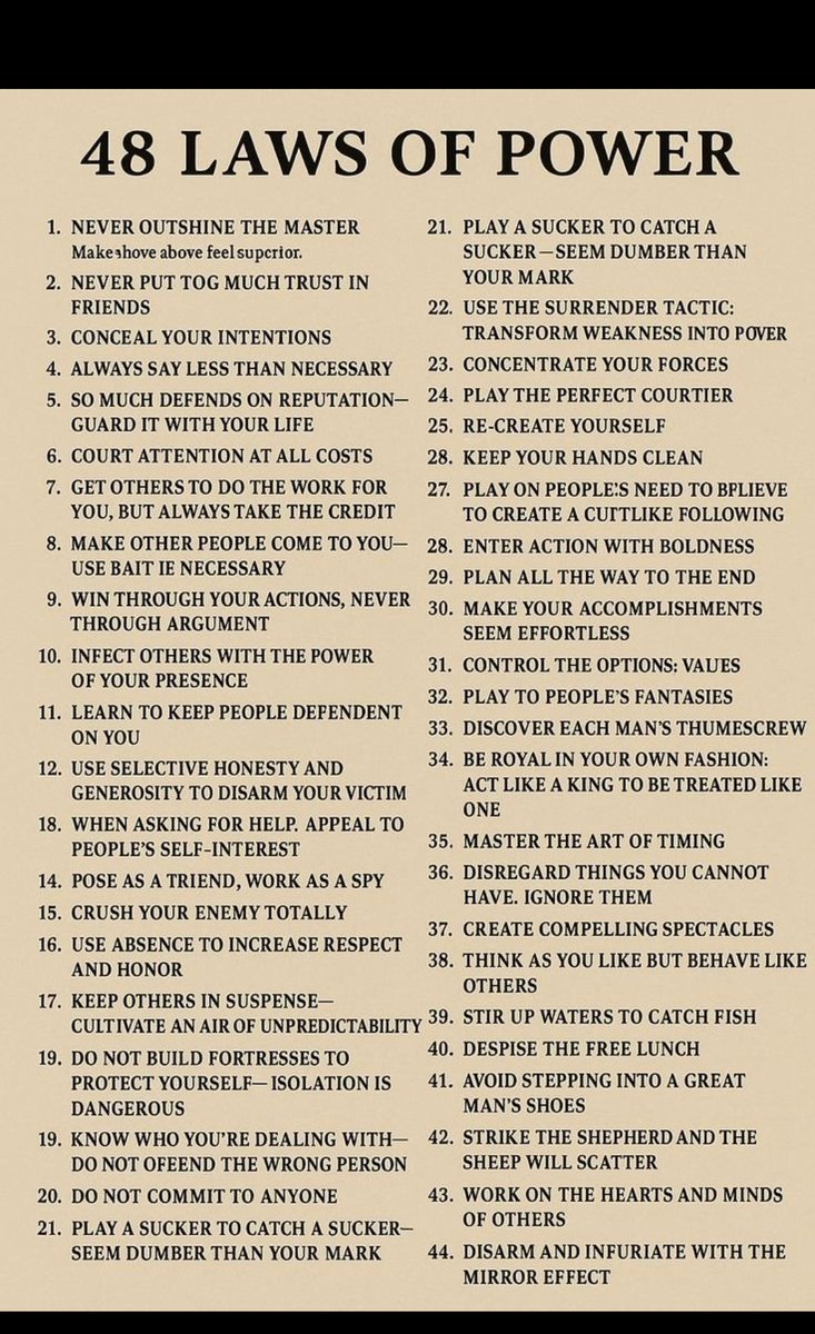 48 LAWS OF POWER