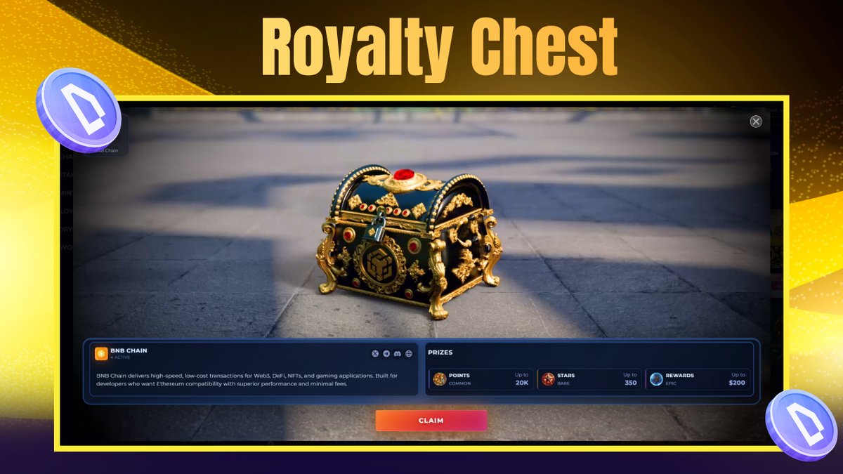 worldofdypians's tweet photo. ⚡️ The Royalty Chest opens every day, connecting networks, projects, and players.

One chest each day unlocks opportunities to grow visibility, boost engagement, and become part of the expanding World of Dypians ecosystem.

👉 https://t.co/7H42Vfsbdc https://t.co/7rqi3okdv1