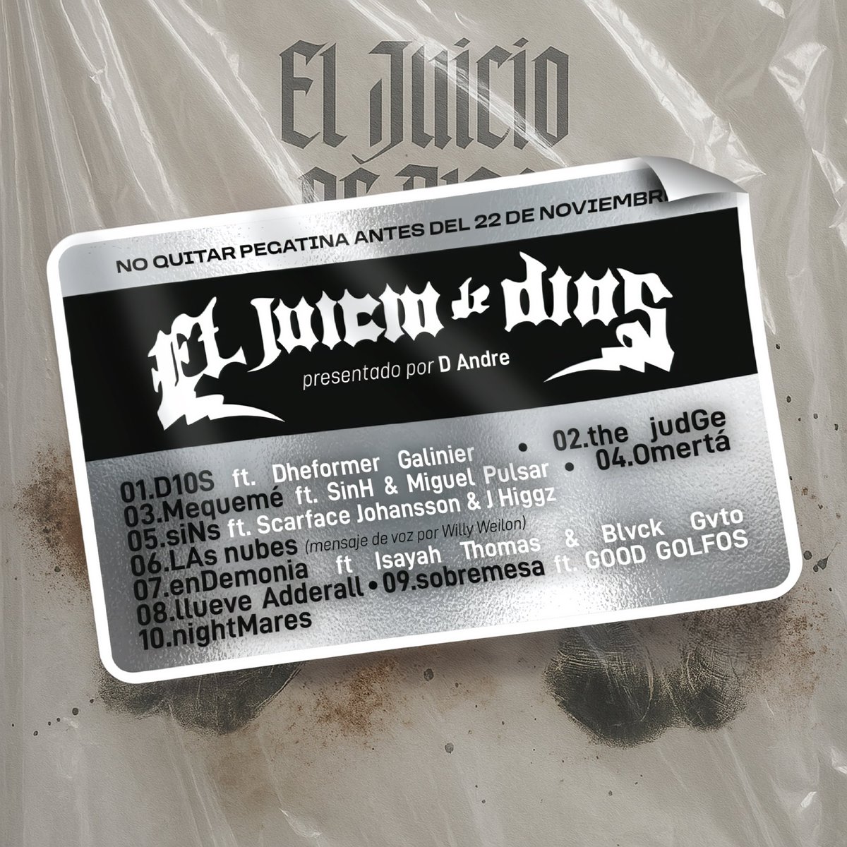 TRACKLIST ‘El Juicio de Dios’.

DISPONIBLE el 23 de NOVIEMBRE 

💿 💿 💿 💿 💿 💿 💿 💿 💿