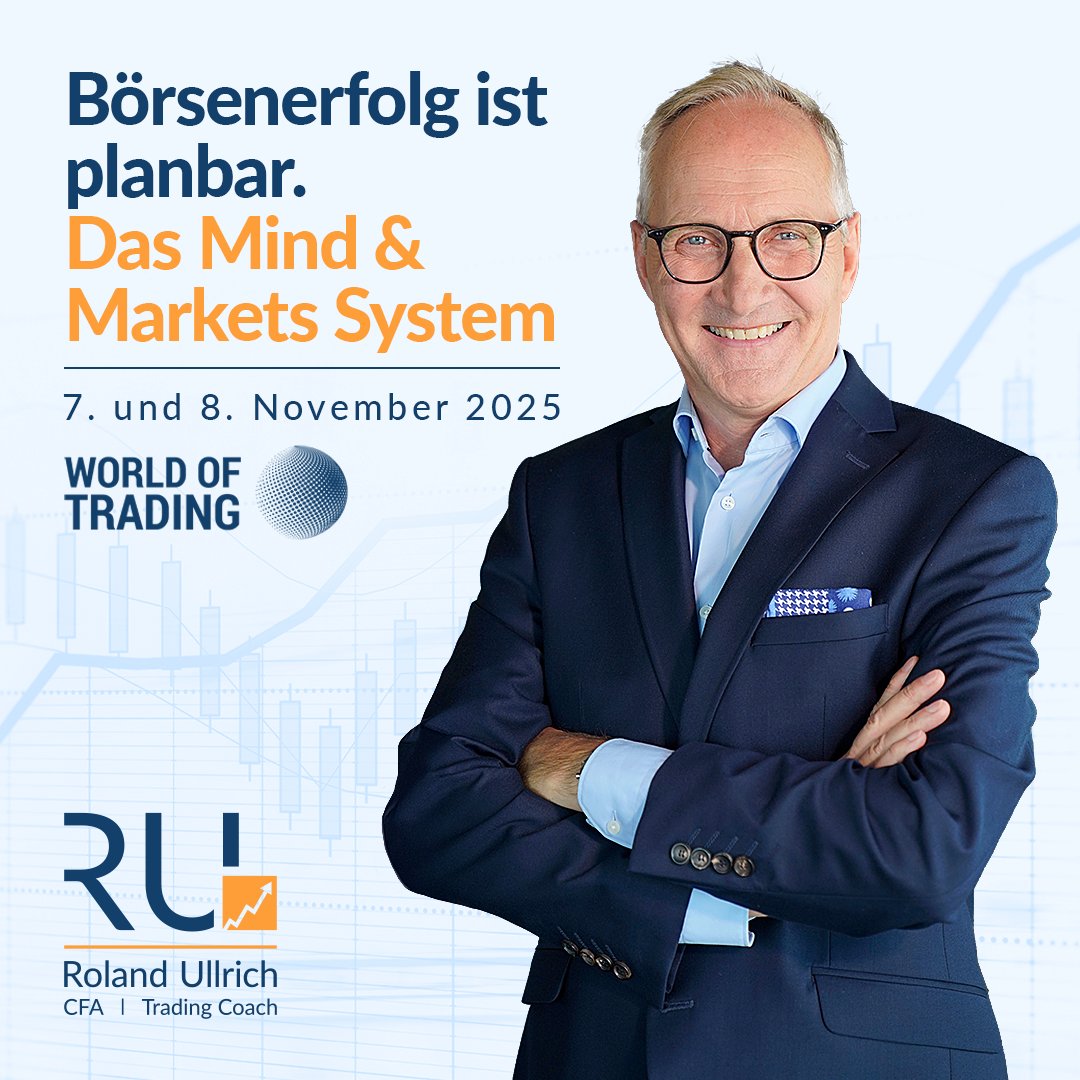 Heute und morgen bin ich live auf der World of Trading in Frankfurt.  In meinen Vorträgen geht es um das, was viele Trader übersehen:
 👉 Der wahre Wettbewerbsvorteil entsteht im Kopf.

Meine Auftritte: wot-messe.de/referent/rolan…