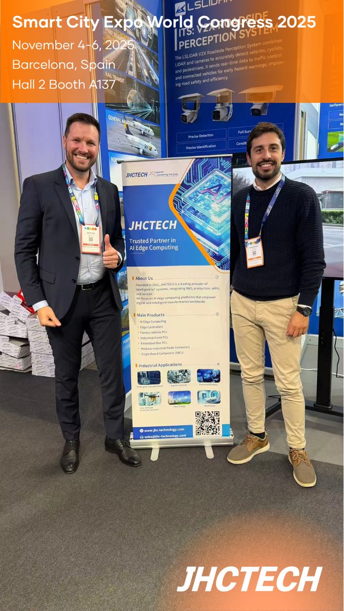 JHC_Technology's tweet image. 📍Barcelona, ​​Spain

#SmartCityExpo2025 has successfully concluded! ✌

💕 A heartfelt thank you to all the customers and friends we interacted with during the exhibition. We hope this exchange has enhanced our mutual understanding.

See you next time! 🙋‍♂️🙋‍♀️

 #IPC #ITS #AI
