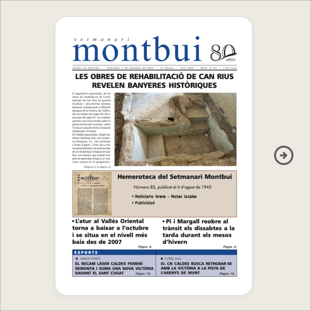 Portada del número 2127

#setmanarimontbui #caldesdemontbui #actualitat #premsacomarcal #somlapremsadecasa