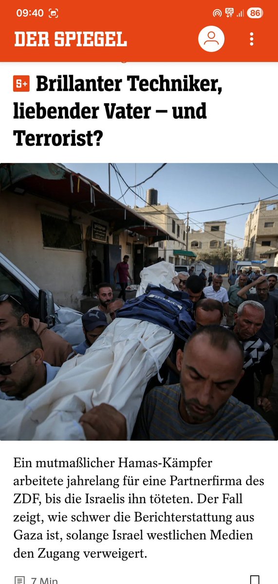 Geschätzte Kollegen <a href="/derspiegel/">DER SPIEGEL</a>, was soll das denn schon wieder? Geht eine Geschichte über einen Terroristen der #Hamas in #Gaza bei einer <a href="/ZDF/">ZDF</a>-Bude nicht ohne, dass bei euch #Israel Schuld ist? Leute! Sitzt  was Sitzt bei euch so tief?