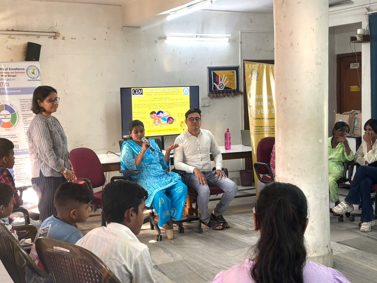 cscoe_wb's tweet image. During #NCSAM 2025, conducted awareness session followed by Prize Distribution to winners of a Poster Competition at CRY office dated on 31.10.2025. #CSCOE #CyberAwareness  #CyberSecurity