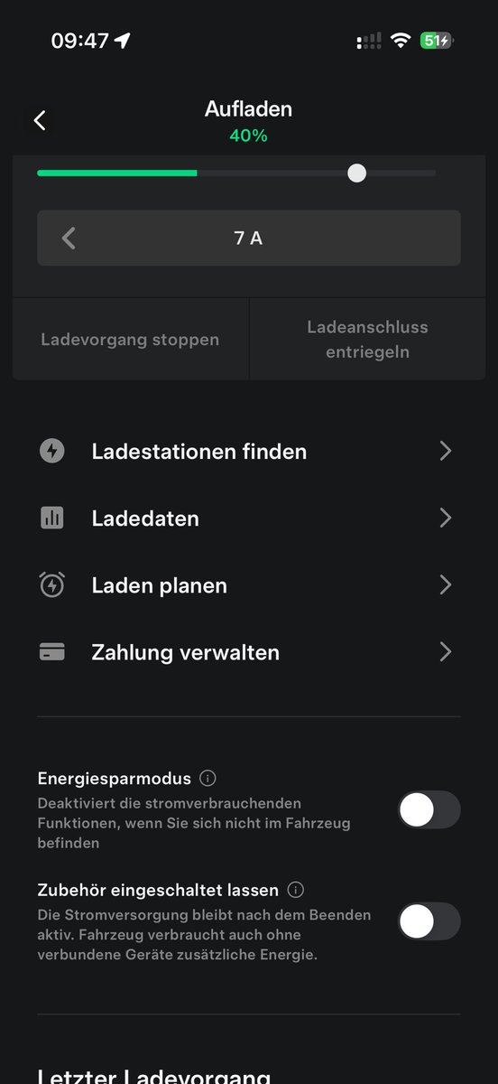 nottheedge's tweet photo. @EFIEBER_ANDRE mit Tesla App Version v4.50.5-3608 (out now) kann man die Energieeinstellungen (Energiesparmodus und Zubehör eingeschaltet lassen) via App steuern. Das ist doch neu, oder? https://t.co/QH1GR2Txp6