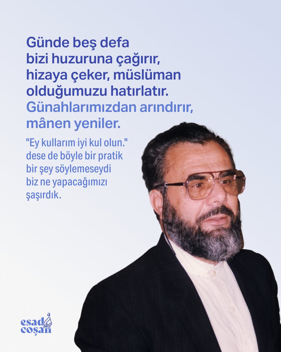 "Namaz kılın" ne demek?

"Günde beş defa bizi huzuruna çağırır, bizi hizaya çeker, bize müslüman olduğumuzu hatırlatır. Günde beş defa bizi günahlardan arındırır, mânevî bakımdan bizi bir revizyondan geçirip bizi hastalıklardan kurtarır. "Ey kullarım iyi kul olun." dese de böyle