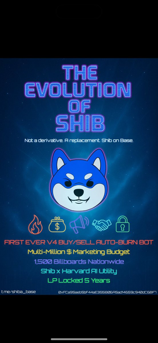 <a href="/coingecko/">CoinGecko</a> <a href="/moonbirds/">Moonbirds</a> $SHIB on <a href="/base/">Base</a> is shibbish af 🚀🚀 #SHIB 

Contract Address: 

0xFCa95aeb5bF44aE355806A5ad14659c940dC6BF7