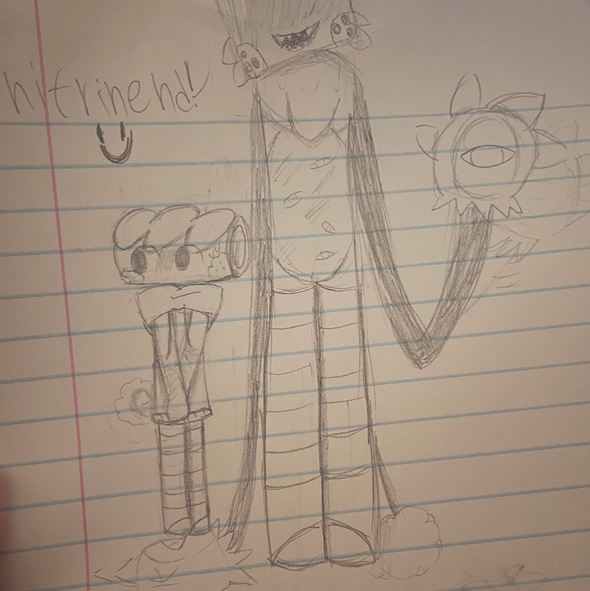 Tokxitokxitokki's tweet image. Cosmosis and homebody doodle from a week ago during state testing (slightly off bec i had no ref so I was going on memory + a few headcanons)

#cosmosis 
#homebody
#CWafG 
#dandysworld