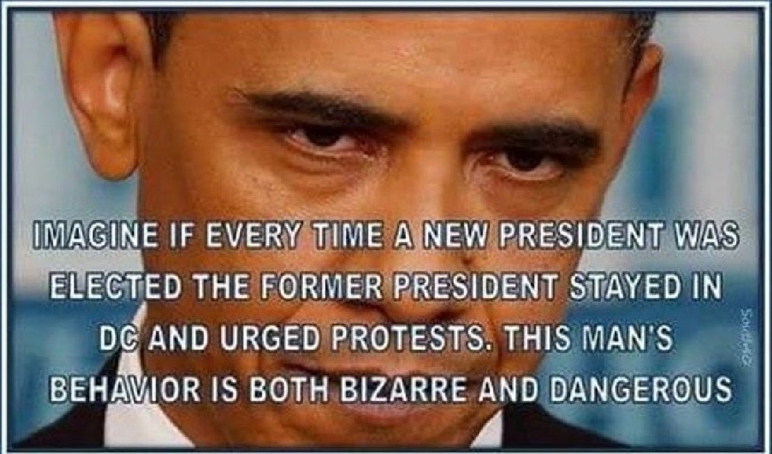 <a href="/BarackObama/">Barack Obama</a> <a href="/PodSaveAmerica/">Pod Save America</a> Didn't you have eight years to "change this country for the better"?

Why are you the ONLY former president in history to stay in DC, purposely buying a mansion located two miles from the White House, where you can't stop meddling in every aspect of our political process, not to