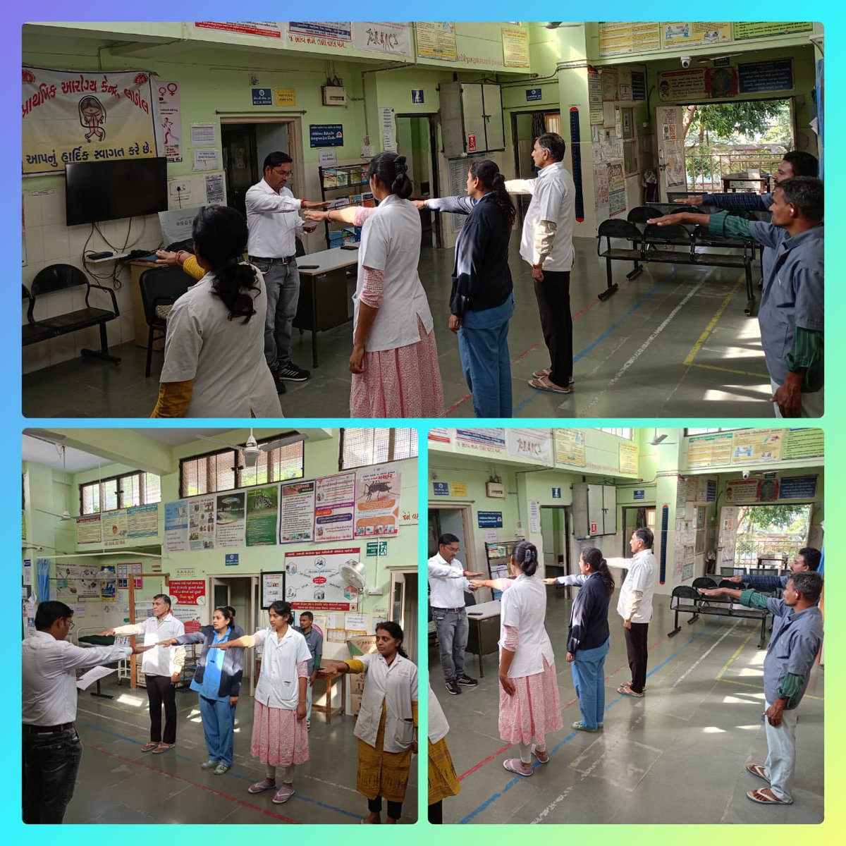 phcladolsbcc's tweet image. રાષ્ટ્રગીત &quot;વંદે માતરમ&quot; @150 ની ઉજવણી અંતર્ગત આજ રોજ પ્રા.આ.કેન્દ્ર લાડોલ ખાતે &quot; સ્વદેશી શપથ &quot; લેવામાં આવેલ. PHC Ladol TA VIJAPUR @TMehsana