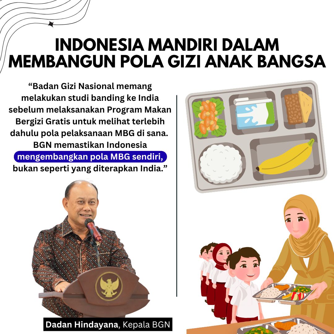 HumasReceh's tweet image. Program Makan Bergizi Gratis dikembangkan dengan konsep khas Indonesia: pangan lokal, gizi seimbang, dan SLHS untuk menjamin kualitas. Pemerintah berkomitmen terus #JagaMutuMBG agar setiap anak mendapat asupan sehat dan aman.